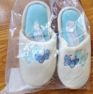 Women's Avon slippers with butterflies